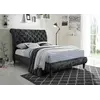 Buy Venice Crushed Velvet Bed: Luxurious & Stylish, Colour: Black, Size: 4ft 6/Double, Item Width: 155, 4 from Furnituretta