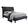 Buy Venice Crushed Velvet Bed: Luxurious & Stylish, Colour: Black, Size: 5ft/King , Item Width: 170 from Furnituretta