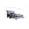 Buy Venice Crushed Velvet Bed: Luxurious & Stylish, Colour: Black, Size: 4ft 6/Double, Item Width: 155, 3 from Furnituretta