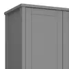 Buy Tromso 3 Doors Wardrobe Folkestone Grey with Leather Handles, 5 from Furnituretta