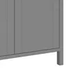 Buy Tromso 3 Doors Wardrobe Folkestone Grey with Leather Handles, 4 from Furnituretta