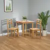 Buy New York Small Dining Set with 2 Chairs – Natural Oak | Compact Solid Rubberwood Dining Furniture, 2 from Furnituretta