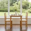 Buy New York Small Dining Set with 2 Chairs – Natural Oak | Compact Solid Rubberwood Dining Furniture from Furnituretta