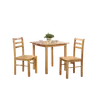 Buy New York Small Dining Set with 2 Chairs – Natural Oak | Compact Solid Rubberwood Dining Furniture, 3 from Furnituretta