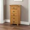 Buy Acorn Solid Oak Chest – 5 Drawer Narrow | Premium Bedroom & Hallway Storage, 3 from Furnituretta