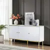 Buy Kelso Large 3 Door Elegant Sideboard – White & Gold | Modern Living Room Storage, Colour: White, 5 from Furnituretta