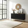 Buy Kelso Large 3 Door Elegant Sideboard – Black & Gold | Modern Living Room Storage, Colour: Black, 4 from Furnituretta
