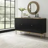 Buy Kelso Large 3 Door Elegant Sideboard – Black & Gold | Modern Living Room Storage, Colour: Black, 6 from Furnituretta