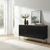 Buy Kelso Large 3 Door Elegant Sideboard – Black & Gold | Modern Living Room Storage, Colour: Black, 8 from Furnituretta