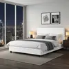 Buy Fusion PU Double Bed – White | Faux Leather Double Bed Frame, 3 from Furnituretta