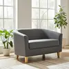 Buy Claridon 2 Seater Sofa Linen Fabric Dark Grey | Modern Living Room Furniture from Furnituretta