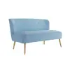 Buy Beau 2 Seater Sofa Cornflower Blue / Blonde Wood | Modern Living Room Furniture, 3 from Furnituretta