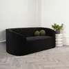 Buy Zuma Black Sofa | Contemporary Curved Velvet Living Room Furniture from Furnituretta