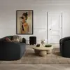 Buy Zuma Black Sofa | Contemporary Curved Velvet Living Room Furniture, 5 from Furnituretta