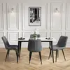 Buy Luna Marble Effect Dining Set | Modern Dining Table & Chairs from Furnituretta