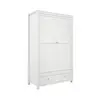 Buy Ives White 2 Door Wardrobe | Modern Panelled Bedroom Storage, 4 from Furnituretta