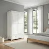 Buy Ives White 2 Door Wardrobe | Modern Panelled Bedroom Storage, 7 from Furnituretta