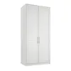 Buy Austen White 2 Door Tall Wardrobe | Classic Shaker Style Bedroom Storage, 3 from Furnituretta