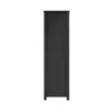 Buy Ives Black 2 Door Wardrobe | Modern Panelled Bedroom Storage, 4 from Furnituretta