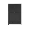 Buy Ives Black 2 Door Wardrobe | Modern Panelled Bedroom Storage, 2 from Furnituretta