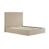 Buy Berlin Beige Tall Ottoman Double Bed | Velvet Storage Bed, Size: Double (4ft6), Colour: Beige, 3 from Furnituretta
