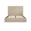 Buy Berlin Beige Tall Ottoman King Bed | Velvet Storage Bed, Size: King (5ft), Colour: Beige, 4 from Furnituretta