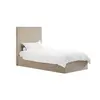 Buy Berlin Beige Tall Ottoman Single Bed | Velvet Storage Bed, Size: Single (3ft), Colour: Beige, 4 from Furnituretta