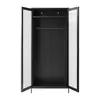 Buy Storm Black 2 Door Wardrobe | Industrial Reeded Glass Storage, 4 from Furnituretta