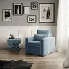 Buy Diego Ice Blue Chair | Contemporary Velvet Armchair from Furnituretta