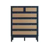Buy Bordeaux Blue Chest of Drawer | Modern Rattan Bedroom Storage, 2 from Furnituretta