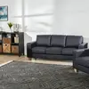 Buy Chesterfield 3 Seater Sofa PU Black | Classic Leather‑Effect Sofa, Colour: Black, 5 from Furnituretta