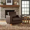 Buy Chesterfield 1 Seater Sofa PU Brown | Classic Leather‑Effect Armchair, Colour: Brown, 5 from Furnituretta