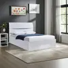 Buy Arden High Gloss Storage Bed King Size | Modern White Ottoman Bed, Colour: White, Size: King Size from Furnituretta