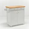 Buy Portland Kitchen Island White | Stylish Storage Unit, 2 from Furnituretta