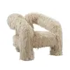 Buy Freyja Ivory Chair | Faux Mongolian Fur Accent Chair, 3 from Furnituretta