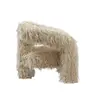 Buy Freyja Ivory Chair | Faux Mongolian Fur Accent Chair, 4 from Furnituretta