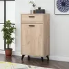Buy Elgin Slim Narrow Sideboard Grey Oak | Hallway Storage Unit from Furnituretta