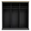 Buy Devon Triple Sliding Wardrobe | Charcoal Bedroom Storage, Colour: Charcoal, 4 from Furnituretta