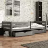Buy Wooden Bed Ergo with Storage, Colour: Graphite, Mattresses: Without Mattresses from Furnituretta