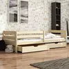 Buy Wooden Bed Ergo with Storage, Colour: Pine, Mattresses: Without Mattresses from Furnituretta