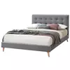 Buy Contemporary Charm: Novara Bed Frame, Colour: Light Grey, Size: 5ft/King , Item Width: 154 from Furnituretta