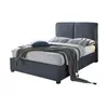 Buy Oakland Contemporary Fabric Bed Frame, Colour: Dark Grey, Size: 5ft/King , Item Width: 229 from Furnituretta