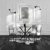 Buy Casa Smoked Glass Dining Table | Modern Black‑Leg Design, 2 from Furnituretta