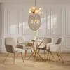 Buy Casa Glass & Gold Dining Table | Modern Round Design, 2 from Furnituretta