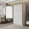 Buy Crewe Large Sliding Door Wardrobe – White Matt with Mirror Panels, Colour: White from Furnituretta