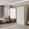 Buy Crewe Large Sliding Door Wardrobe – White Matt with Mirror Panels, Colour: White, 5 from Furnituretta