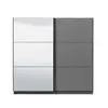 Buy Crewe Large Sliding Door Wardrobe – Graphite Grey with Mirror Panels, Colour: Grey, 5 from Furnituretta