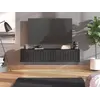 Buy Clare Black Slat Effect Floating Small TV Unit, Colour: Black, Item Width: 154, 5 from Furnituretta