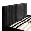 Buy Berlin Black Fabric Ottoman Storage King Bed, Colour: Black, Bed Size: King (5ft), 6 from Furnituretta