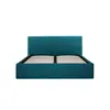 Buy Berlin Teal Velvet Ottoman Storage King Bed, Colour: Teal, Bed Size: King (5ft), 2 from Furnituretta
